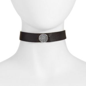 Disc Leather Choker
